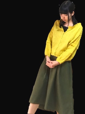 「マスタードイエロー」｜ぱっつん！さん（レディース・160cm）の春コーディネート