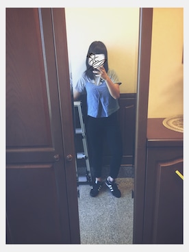 「AS KNOW AS plus（アズノゥアズプラス）のアイテム（キャミソール）」を使った、にしもさん（レディース・156cm）の夏コーディネート