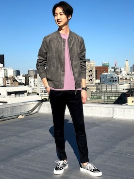 「NANO universe（ナノユニバース）のアイテム（スニーカー）」を使った、nano・universe men’s STAFFさん（メンズ・182cm）の秋コーディネート