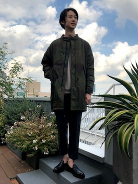「Alpha Industries（アルファインダストリーズ）のアイテム」を使った、nano・universe men’s STAFFさん（メンズ・182cm）の秋コーディネート