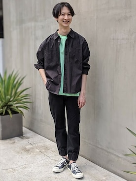 「ジョガーパンツ」｜nano・universe men’s STAFFさん（メンズ・182cm）の夏コーディネート