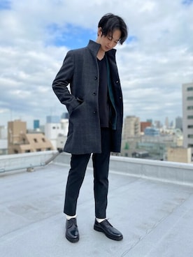 「NANO universe（ナノユニバース）のアイテム（その他アウター）」を使った、nano・universe men’s STAFFさん（メンズ・182cm）の秋コーディネート