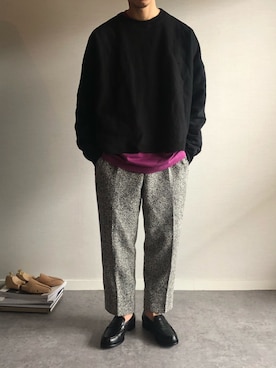 「umit benan（ウミットベナン）のアイテム」を使った、🦊さん（メンズ・170cm）の冬コーディネート
