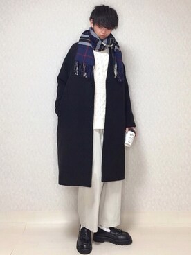 「JUNRED（ジュンレッド）のアイテム（その他アウター）」を使った、KEITAさん（メンズ・170cm）の冬コーディネート