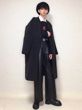 「PAGEBOY（ページボーイ）のアイテム（ハンチング/ベレー帽）」を使った、KEITAさん（メンズ・170cm）の冬コーディネート