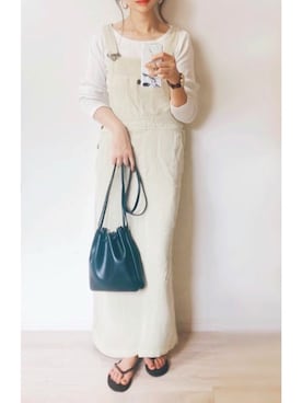 「H&M（エイチ・アンド・エム）のアイテム（ビーチサンダル）」を使った、ミズタマ⭐︎さん（レディース・157cm）の春コーディネート