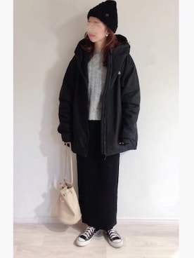 「アイテム（腕時計）」を使った、ミズタマ⭐︎さん（レディース・157cm）の冬コーディネート