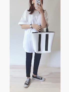 「双子コーデ」｜「アイテム（ブルゾン）」を使った、ミズタマ⭐︎さん（レディース・157cm）の春コーディネート