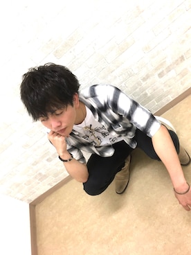 「TETE HOMME（テットオム）のアイテム（シューズ）」を使った、純平∞さん（メンズ・166cm）の秋コーディネート