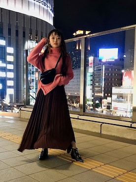 「THE Dallas（ザ・ダラス）のアイテム」を使った、さきさん（レディース・156cm）の秋コーディネート