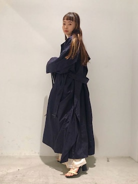 「CLANE（クラネ）のアイテム（トレンチコート）」を使った、さきさん（レディース・156cm）の春コーディネート