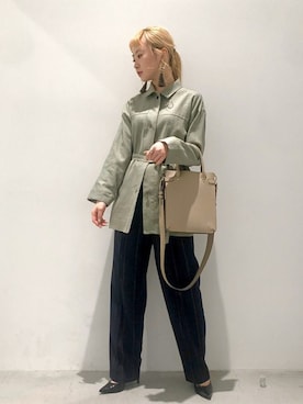 「STUDIOUS（ステュディオス）のアイテム（ブルゾン）」を使った、さきさん（レディース・156cm）の春コーディネート