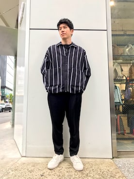 「08sircus（ゼロエイトサーカス）のアイテム（パンツ）」を使った、Kazuya Kitamuraさん（メンズ・177cm）の春コーディネート