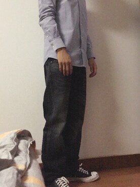 「initial（イニシャル）のアイテム（トップス）」を使った、Fiziさん（メンズ・175cm）の秋コーディネート