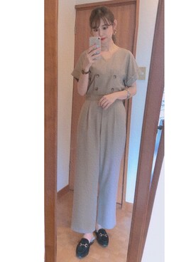 「PLUIE（プリュイ）のアイテム（ネックレス）」を使った、mari.さん（レディース・158cm）の夏コーディネート