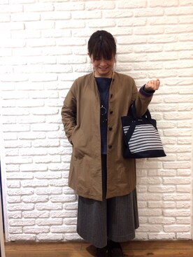 「PORTLAND（ポートランド）のアイテム」を使った、モリさん（レディース・155cm）の冬コーディネート