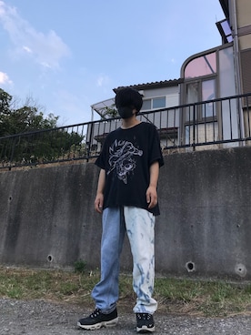 「DRAGON BALL（ドラゴンボール）のアイテム」を使った、darekaさん（メンズ・175cm）の夏コーディネート