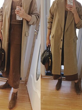 「stradivarius（ストラディバリウス）のアイテム（ダッフルコート）」を使った、Pery-thx4lifeさん（レディース・172cm）の冬コーディネート