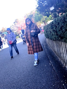 「ROPE' PICNIC（ロペピクニック）のアイテム（トレンチコート）」を使った、のんさん（レディース・158cm）の秋コーディネート