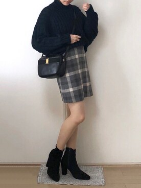 「salus（サルース）のアイテム」を使った、Mayさん（レディース・158cm）の冬コーディネート