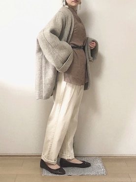 「白デニム」｜「アイテム（その他アウター）」を使った、Mayさん（レディース・158cm）の春コーディネート