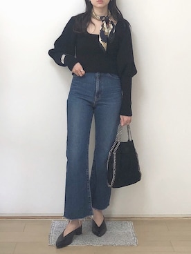 「STELLA McCARTNEY（ステラマッカートニー）のMINI TOTE（トートバッグ）」を使った、Mayさん（レディース・158cm）の春コーディネート