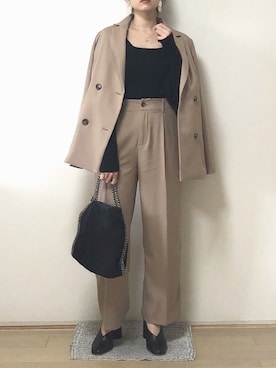 「STELLA McCARTNEY（ステラマッカートニー）のMINI TOTE（トートバッグ）」を使った、Mayさん（レディース・158cm）の春コーディネート