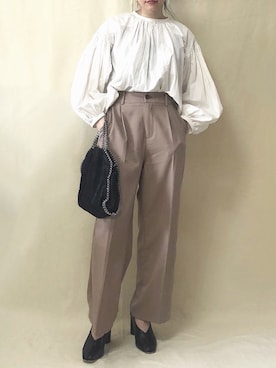 「STELLA McCARTNEY（ステラマッカートニー）のMINI TOTE（トートバッグ）」を使った、Mayさん（レディース・158cm）の春コーディネート
