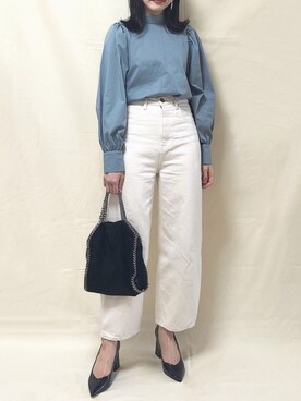 「STELLA McCARTNEY（ステラマッカートニー）のMINI TOTE（トートバッグ）」を使った、Mayさん（レディース・158cm）の春コーディネート