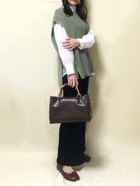 「OZOC（オゾック）のアイテム（ボストンバッグ）」を使った、Mayさん（レディース・158cm）の夏コーディネート