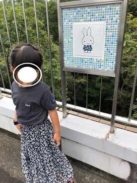 「Lee（リー）のアイテム（Tシャツ/カットソー）」を使った、k-m-nさん（キッズ・100cm）の秋コーディネート