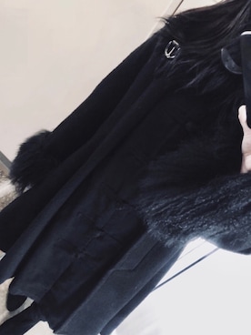 「GIVENCHY（ジバンシイ）のアイテム（その他アウター）」を使った、ariさん（レディース・156cm）の冬コーディネート
