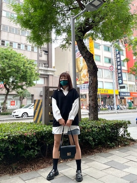 「Taiwan」｜「アイテム（オールインワン・サロペット）」を使った、Iyo  Linさん（レディース・165cm）の春コーディネート