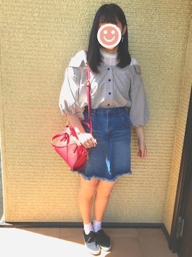 「SpRay PREMIUM（スプレイプレミアム）のアイテム（スカート）」を使った、消しますさん（レディース・156cm）の春コーディネート