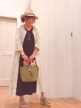 「花柄」｜「アイテム（その他雑貨）」を使った、*Yui*さん（レディース・151cm）の夏コーディネート