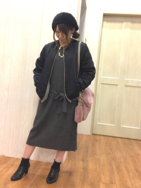 「リバーシブル」｜「アイテム（ブーティ）」を使った、*Yui*さん（レディース・151cm）の秋コーディネート