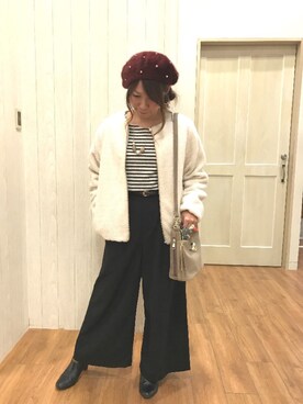 「アウターフェス2017」｜*Yui*さん（レディース・151cm）の冬コーディネート