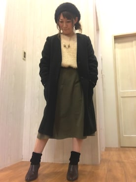 「雪だるま」｜*Yui*さん（レディース・151cm）の冬コーディネート