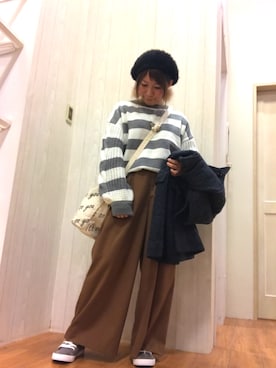 「SHOO・LA・RUE（シューラルー）のアイテム（ダッフルコート）」を使った、*Yui*さん（レディース・151cm）の冬コーディネート