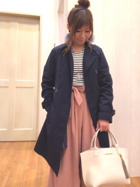 「マリン」｜「アイテム（トレンチコート）」を使った、*Yui*さん（レディース・151cm）の冬コーディネート