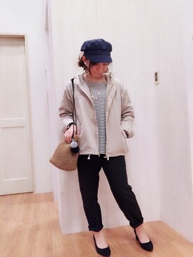 「DRESKIP（ドレスキップ）のアイテム（マウンテンパーカー）」を使った、*Yui*さん（レディース・151cm）の春コーディネート