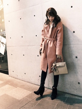 「DHOLIC（ディーホリック）のアイテム（その他アウター）」を使った、kurumi(ぐぐ)さん（レディース・158cm）の冬コーディネート