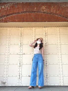 「シンフルコーデ」｜「アイテム（キャミソール）」を使った、YURIAさん（レディース・160cm）の夏コーディネート