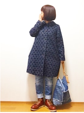 「RNA（アールエヌエー）のアイテム」を使った、chiakiさん（レディース・153cm）の冬コーディネート