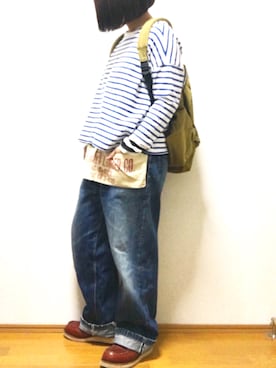 「SUGAR CANE（シュガーケーン）のアイテム」を使った、chiakiさん（レディース・153cm）の冬コーディネート