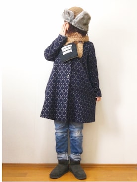 「Samansa Mos2（サマンサ モスモス）のアイテム」を使った、chiakiさん（レディース・153cm）の冬コーディネート