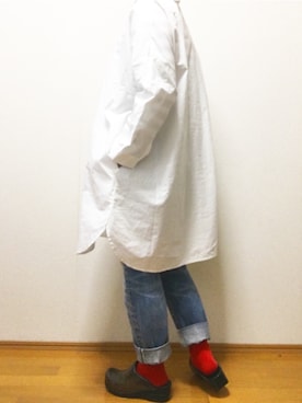 「RNA」｜「アイテム（シャツワンピース）」を使った、chiakiさん（レディース・153cm）の冬コーディネート