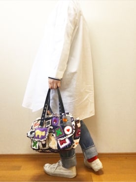 「RNA」｜「アイテム（シャツワンピース）」を使った、chiakiさん（レディース・153cm）の冬コーディネート