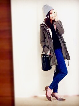 「BENEBIS（ベネビス）のアイテム」を使った、𓎤 ﾖｺ𓅹さん（レディース・157cm）の冬コーディネート