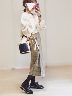 「H&M（エイチ・アンド・エム）のアイテム（ドレスシューズ）」を使った、𓎤 ﾖｺ𓅹さん（レディース・157cm）の冬コーディネート